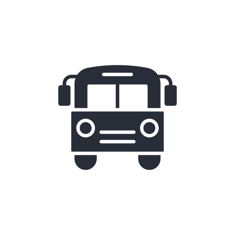 school bus icon. .Editable stroke.linear style sign for use web design,logo.Symbol illustration. vector
