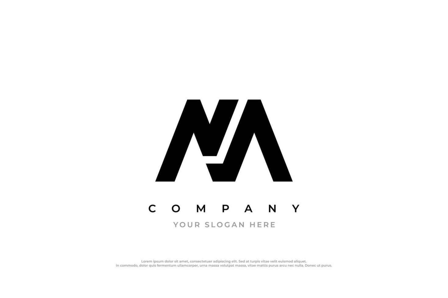 Initial NM Logo or M Logo Design vector