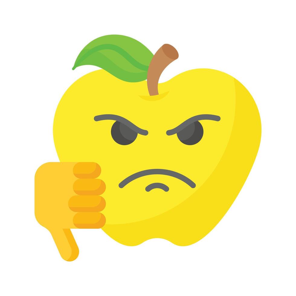 Disgusted emoji design, customizable unique vector