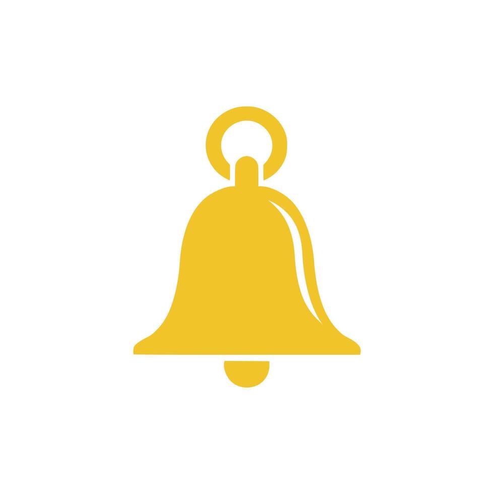 Bell icon on white background. illustration in trendy flat style vector