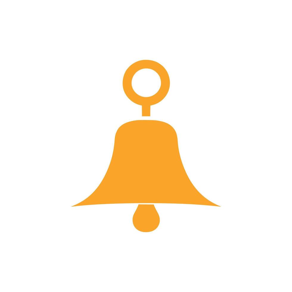 Bell icon on white background. illustration in trendy flat style vector