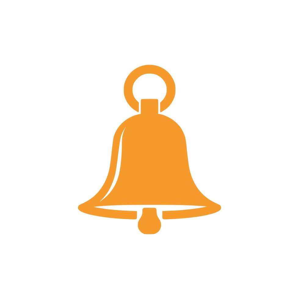 Bell icon on white background. illustration in trendy flat style vector