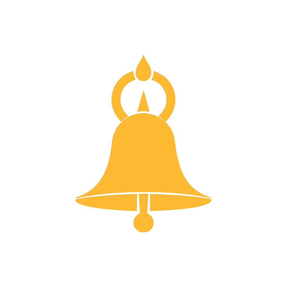 Bell icon on white background. illustration in trendy flat style vector