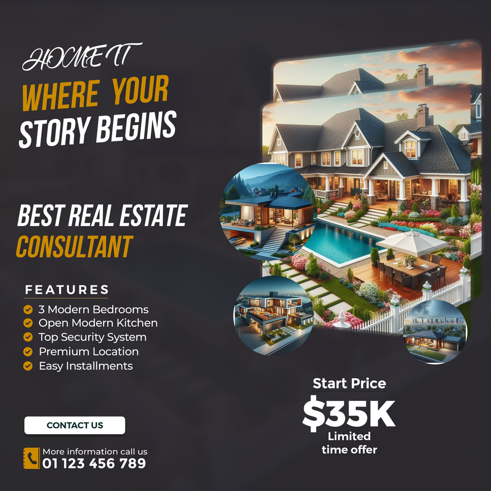 Real Estate Social Media Post Template. Real Estate Social Media Banner Design psd