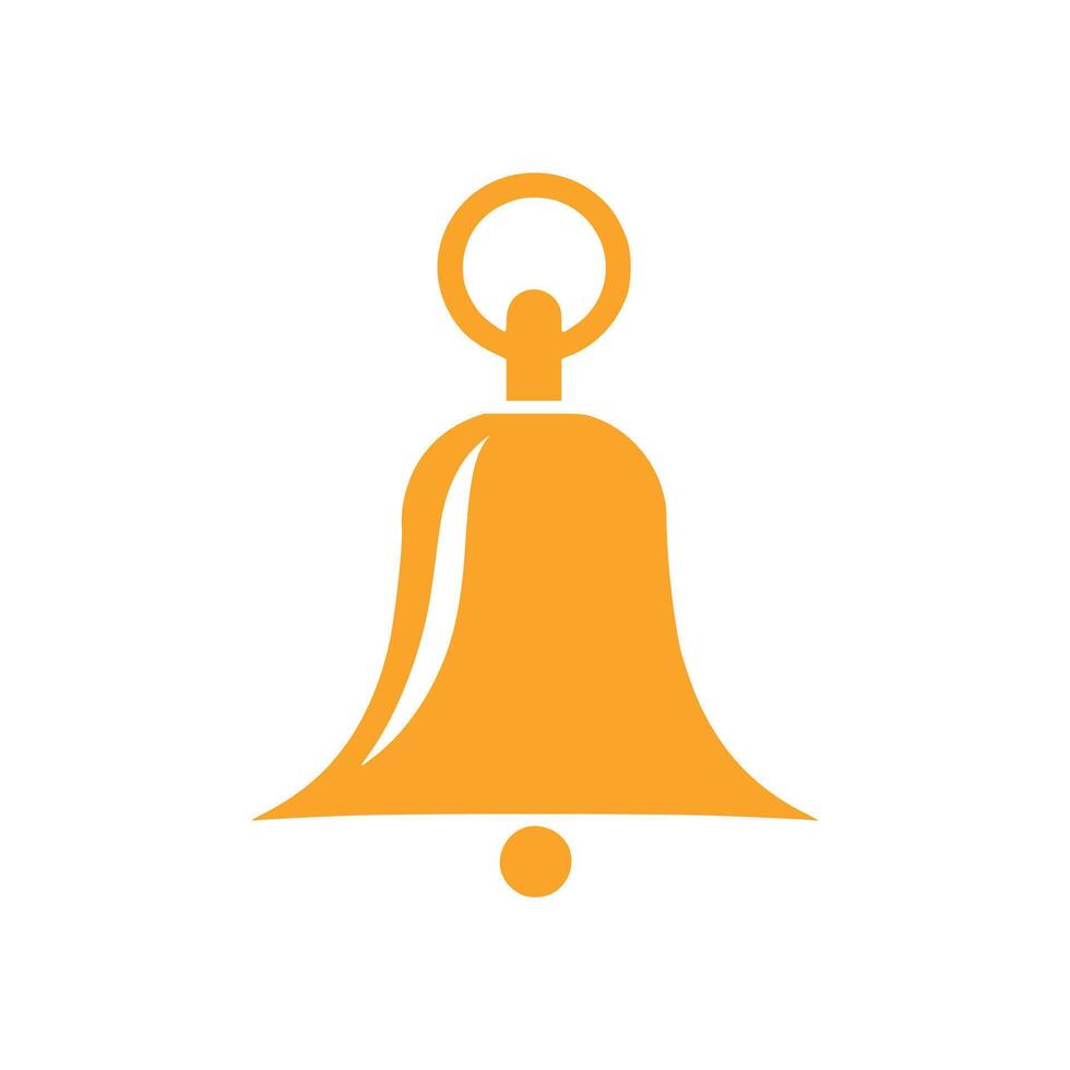 Bell icon on white background. illustration in trendy flat style vector