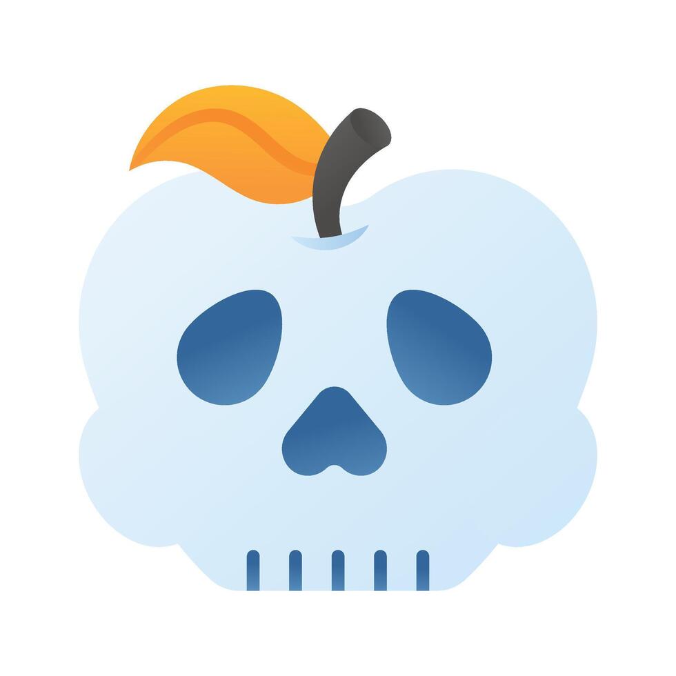 Skull design, spooky icon in modern style vector