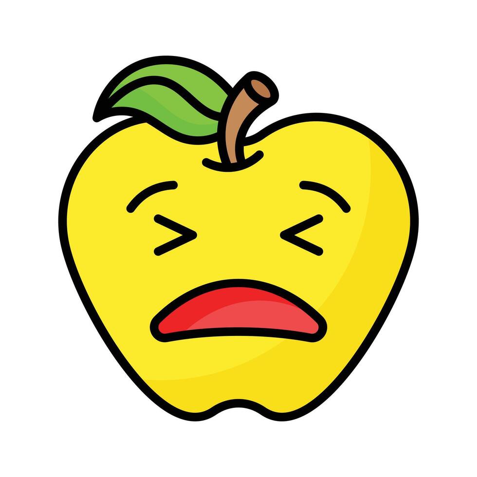 Painful expression, trendy icon of pain emoji, editable vector