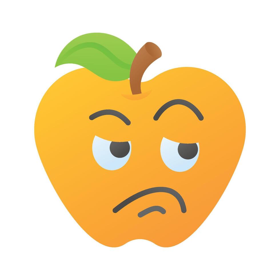 Pixel perfect icon of jealous emoji, isolated on white background vector
