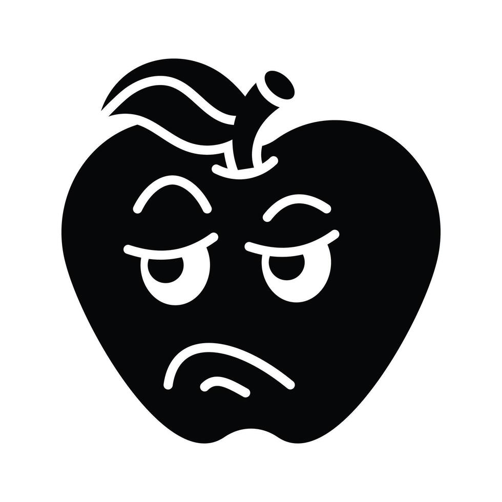 Pixel perfect icon of jealous emoji, isolated on white background vector