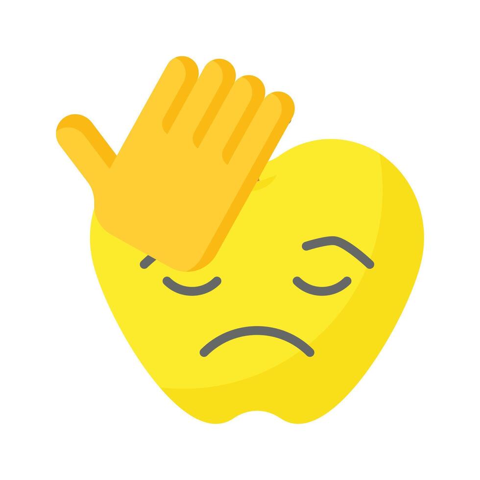 obtener esta increíble icono de carapalm emojis, triste expresiones emoji vector