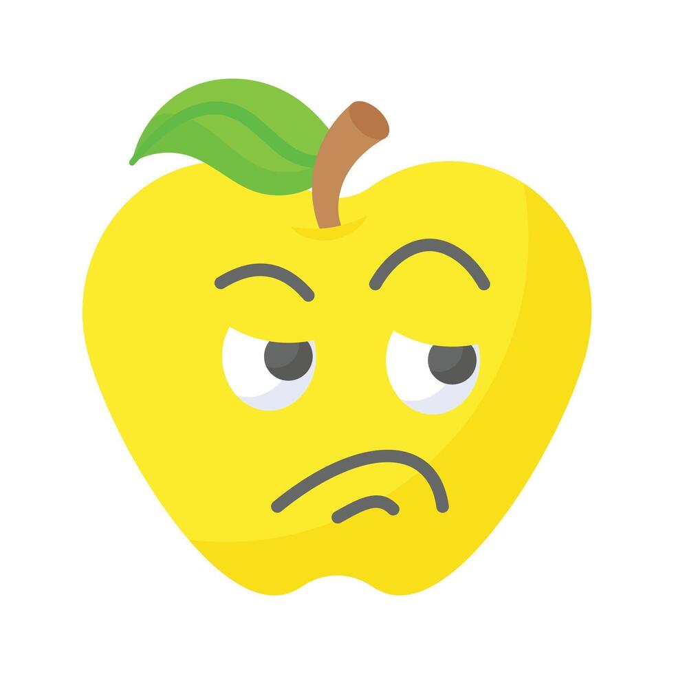 Pixel perfect icon of jealous emoji, isolated on white background vector