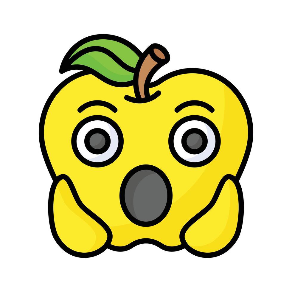 Oh My God expression emoji design, editable vector