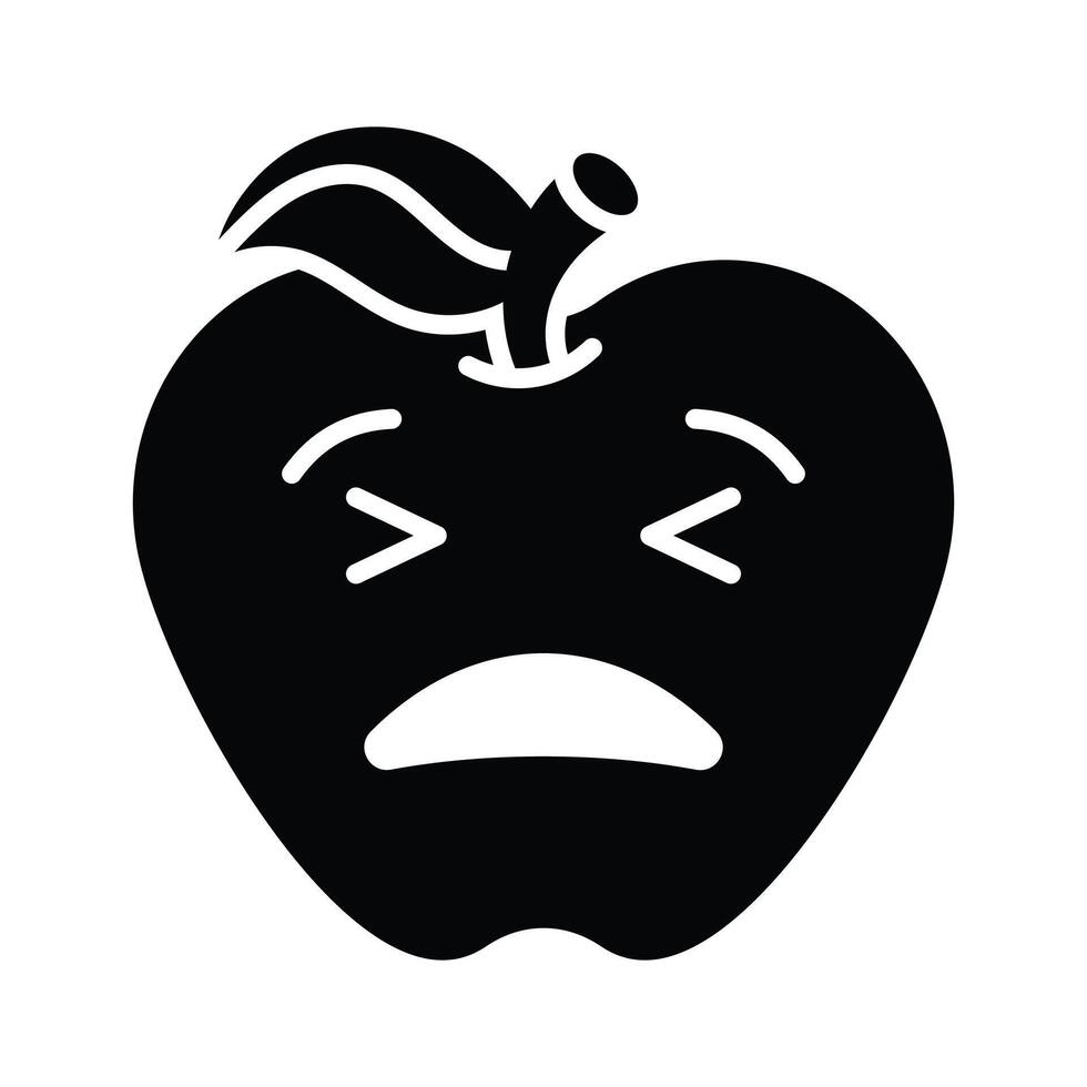 Painful expression, trendy icon of pain emoji, editable vector