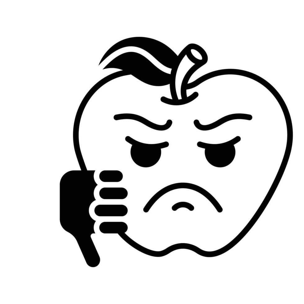 Carefully crafted amazing icon of dislike emoji, unique and creative vector