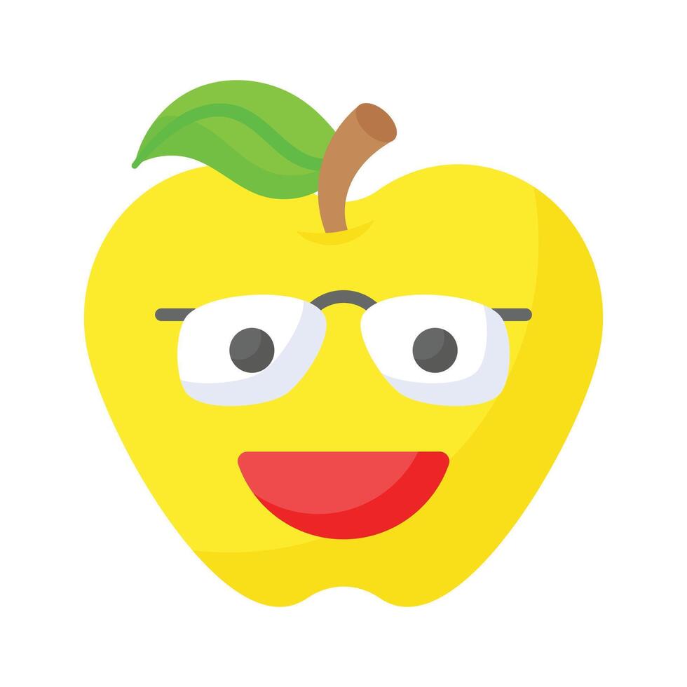 Nerd emoji icon design, ready for premium use vector