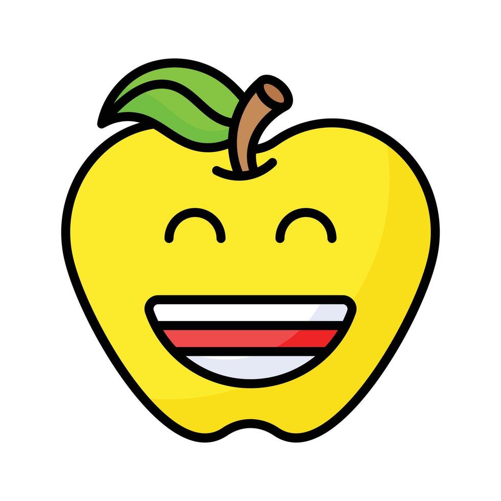 Enthusiastic emoji icon, happy face design vector