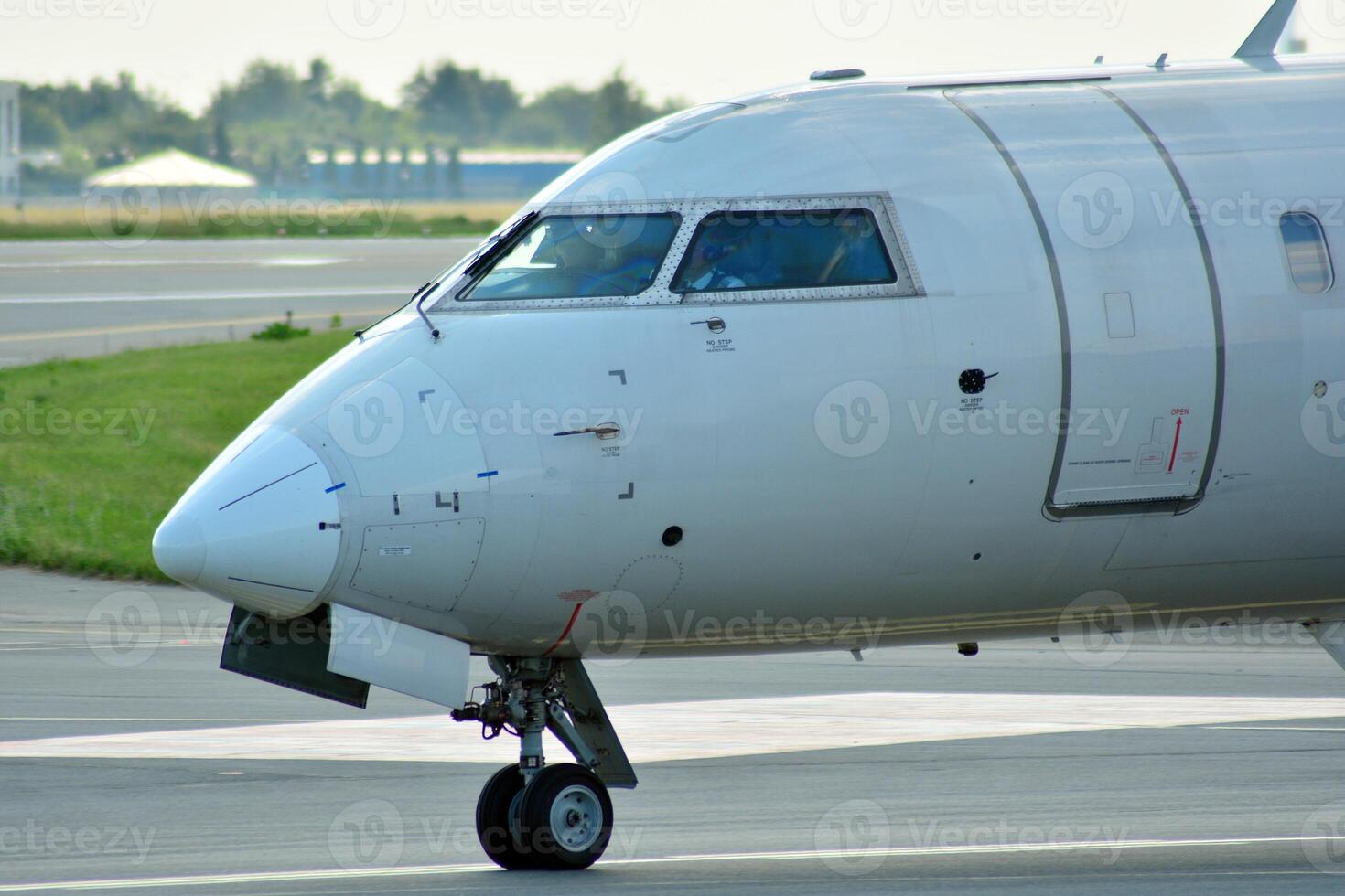 Warsaw Poland. June 8, 2018. Chopin Airport in Warsaw. Plane at the airport after landing. photo