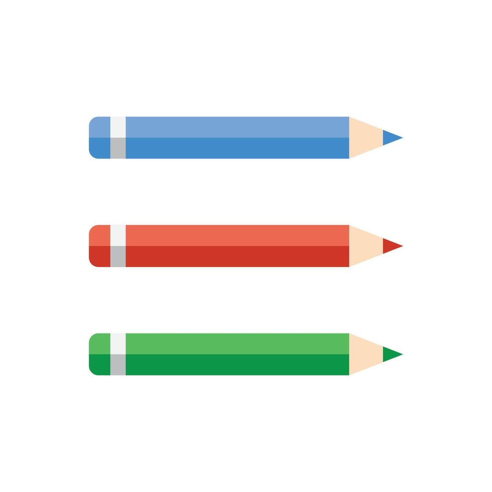 Pencil icon in flat style. Office supplies illustration on isolated background. Writing sign business concept. vector