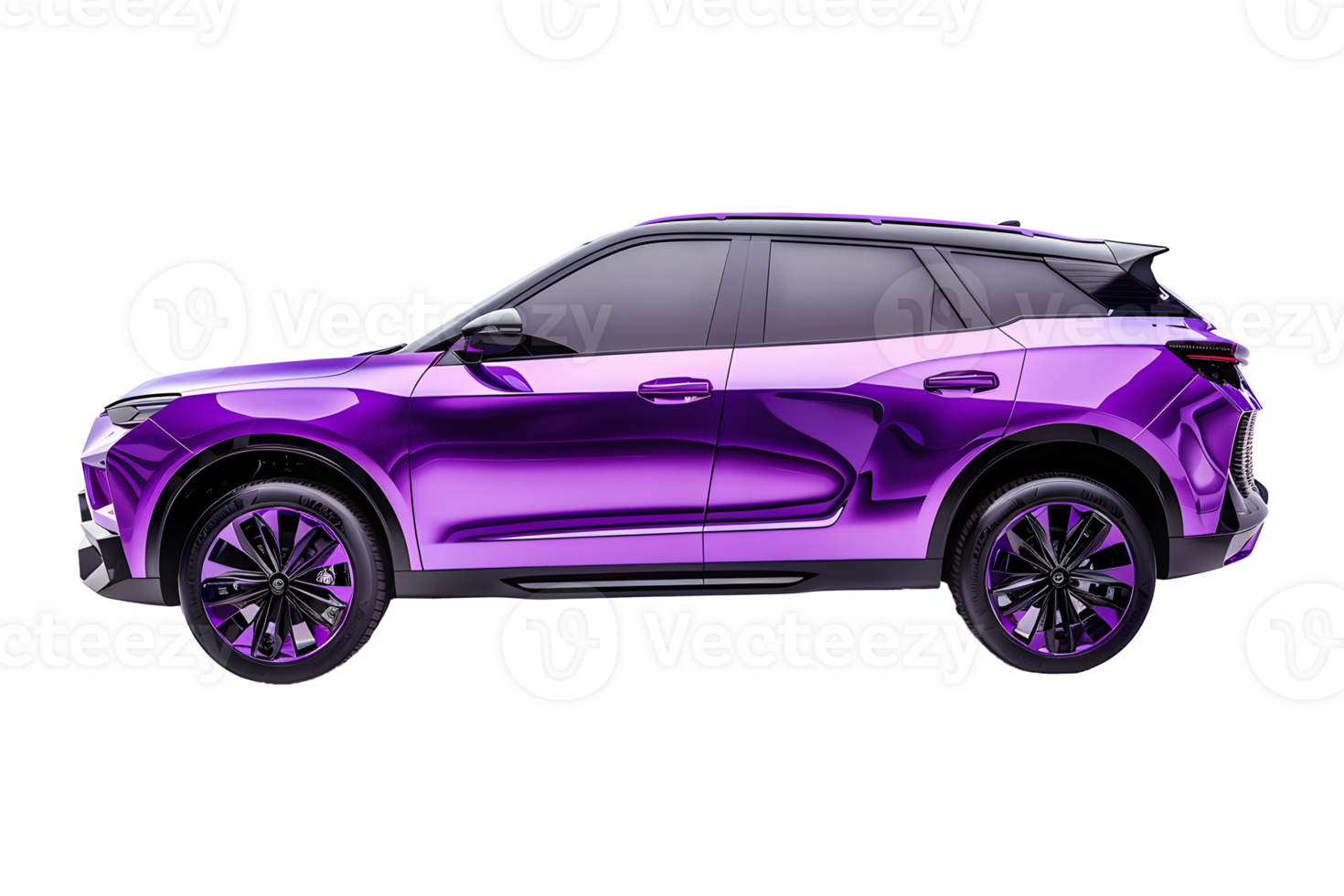 Purple Premium Family SUV Car Isolated on Transparent Background png