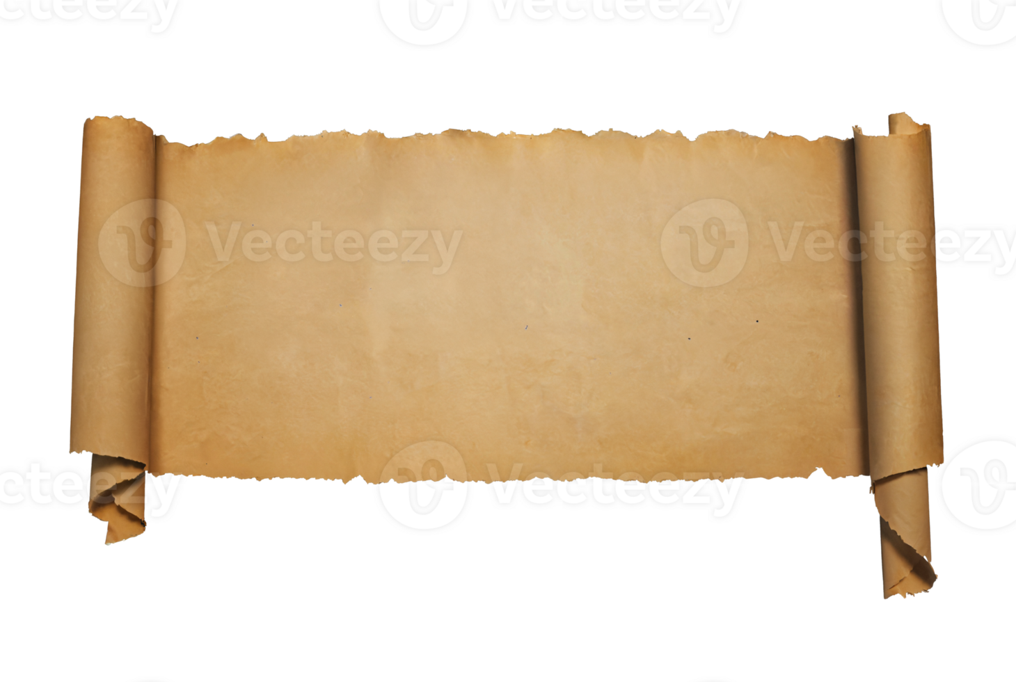 leeren scrollen von Pergament, transparent Hintergrund png