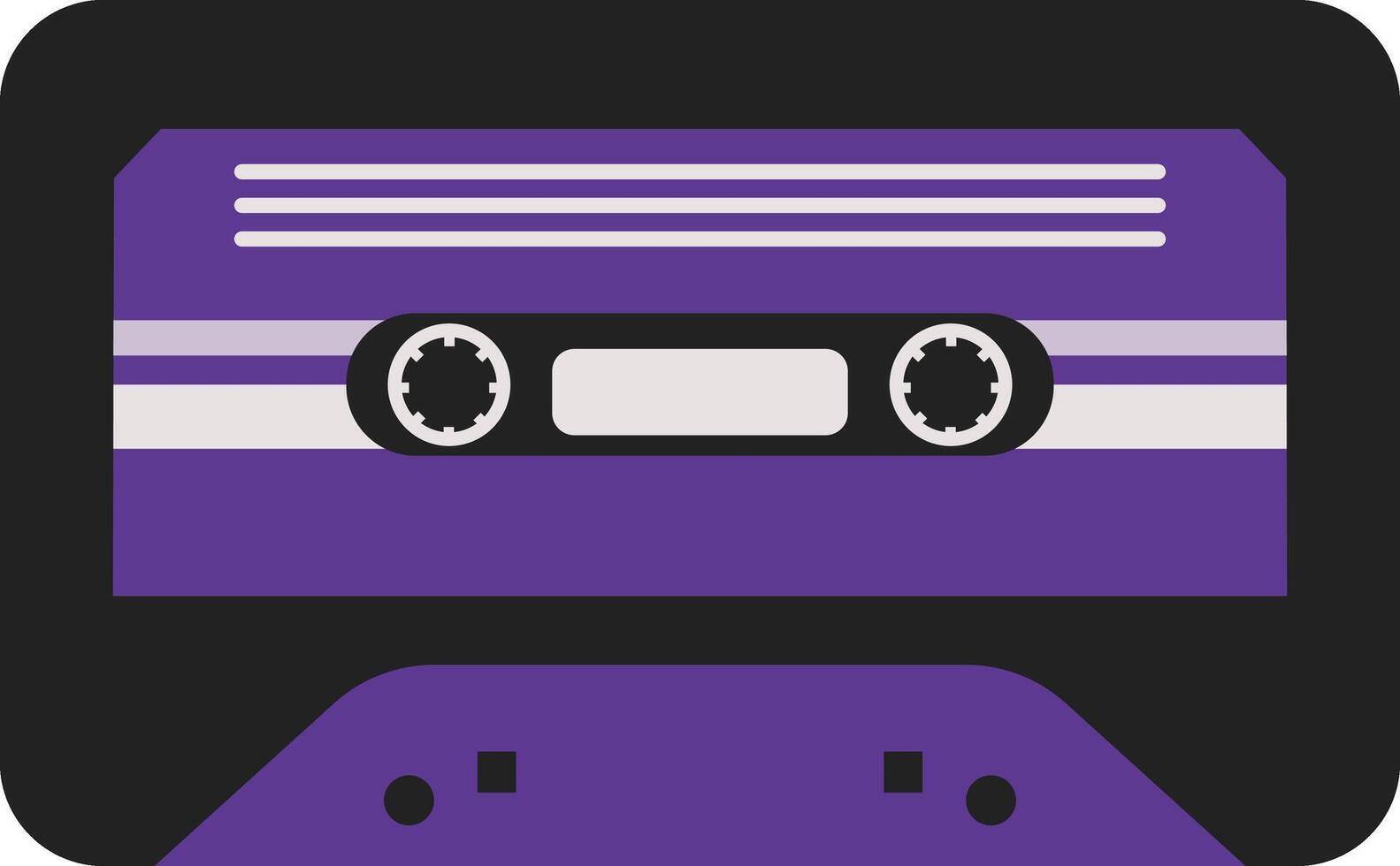 Retro Cassette Tape. Antique Radio Playback Cassette. in Vintage 90s Style vector