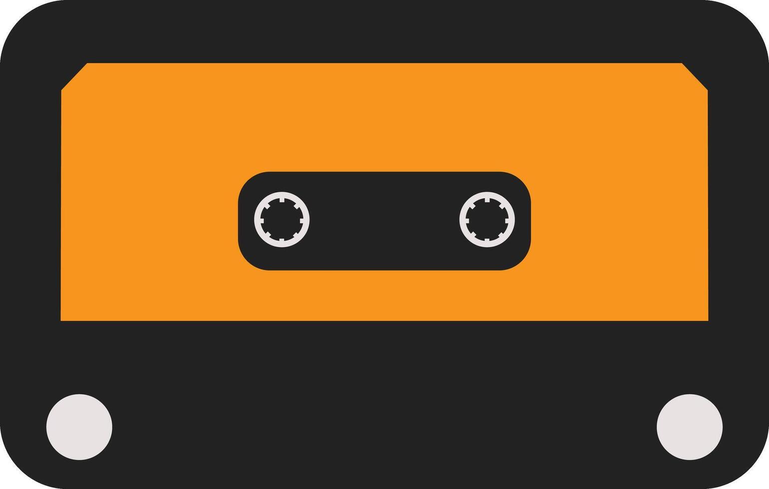 Retro Cassette. Antique Radio Playback Cassette. in Vintage 90s Style vector