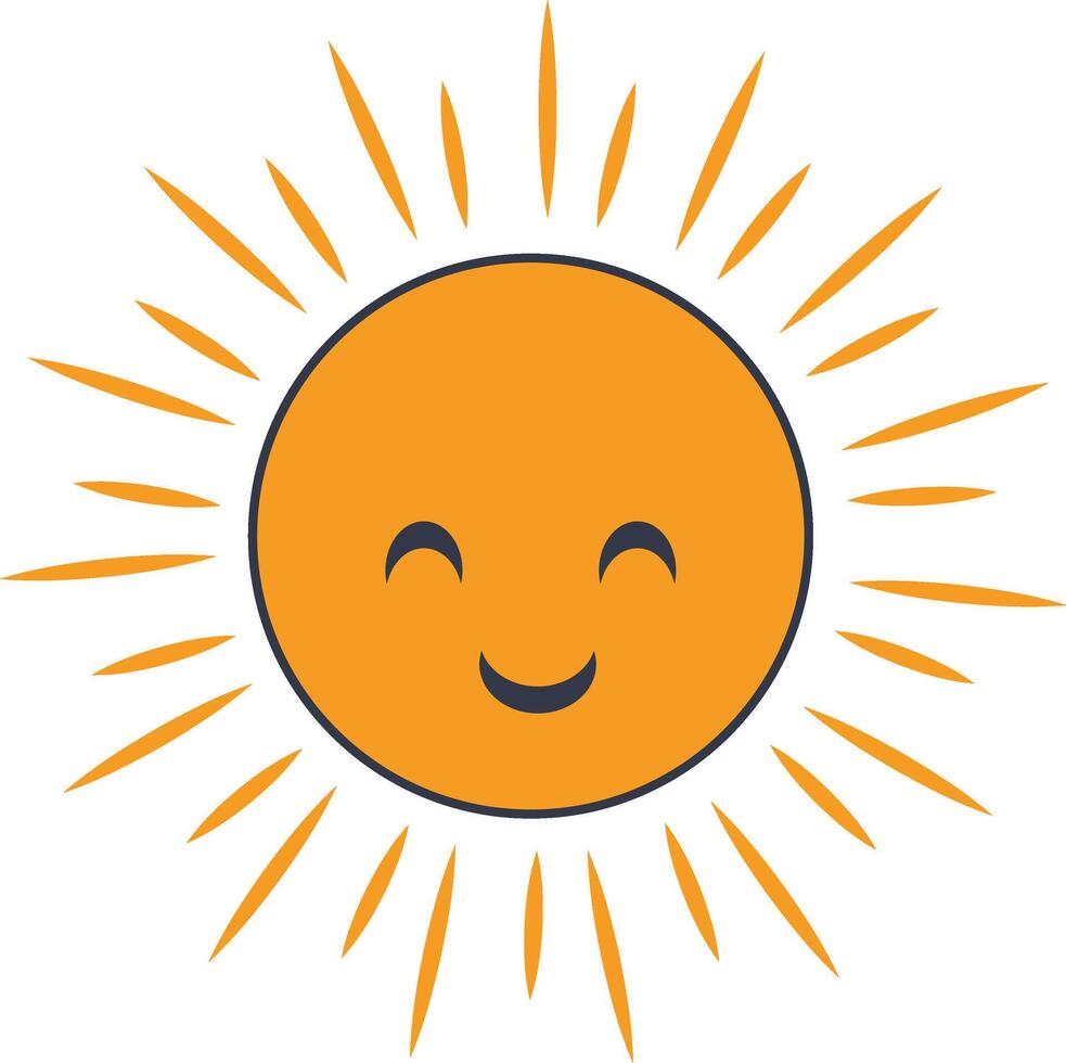 Kawaii Weather Icon. Cute Cartoon Character. Illustration Design vector