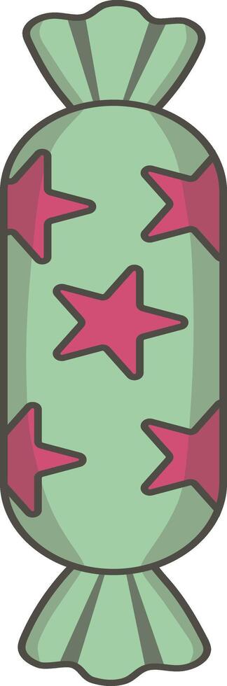 Delicious Sweet Candy on White Background. Cartoon Holiday Dessert. Illustration Element vector