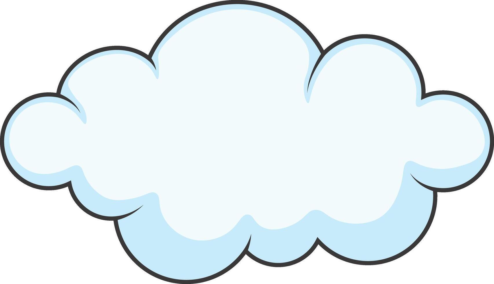 Cartoon Clouds on White Background. Cloudscape Element vector