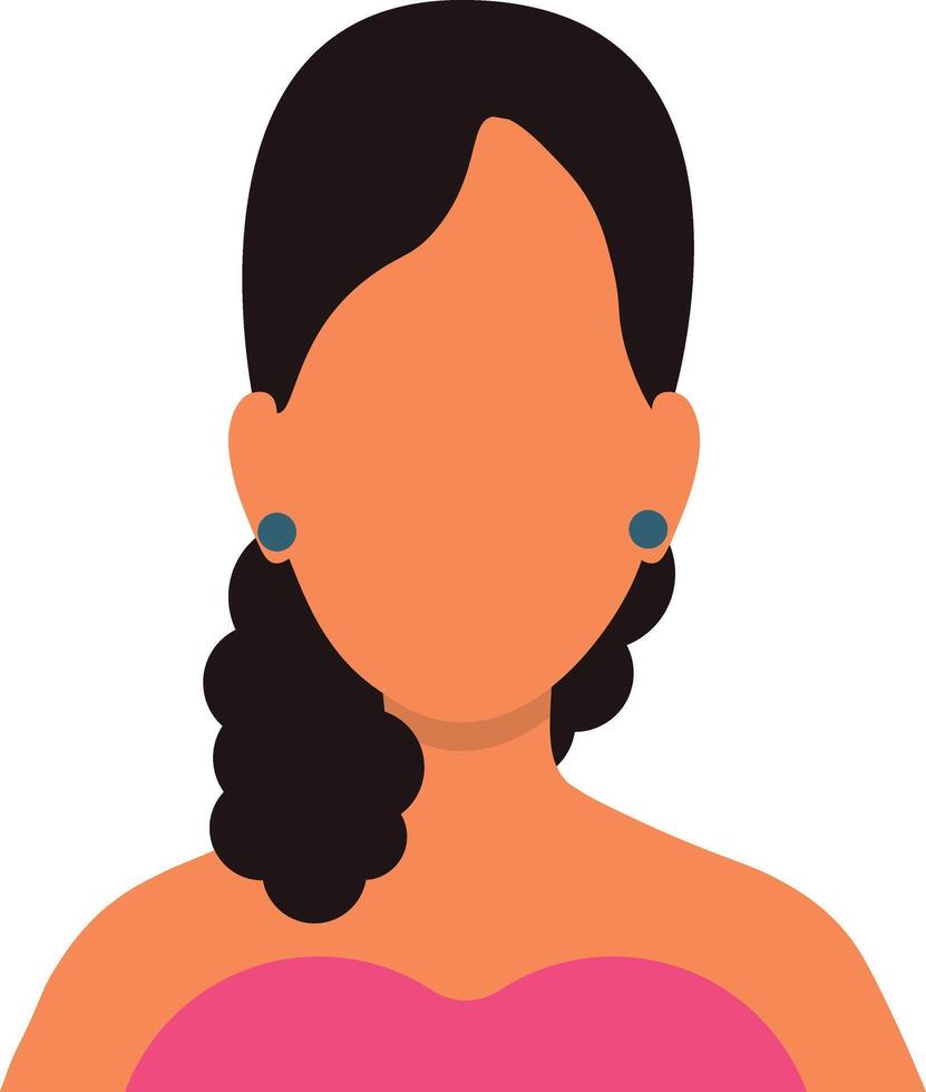 africano mujer avatar en blanco cara diseño. retrato usuario perfil. aislado ilustración vector