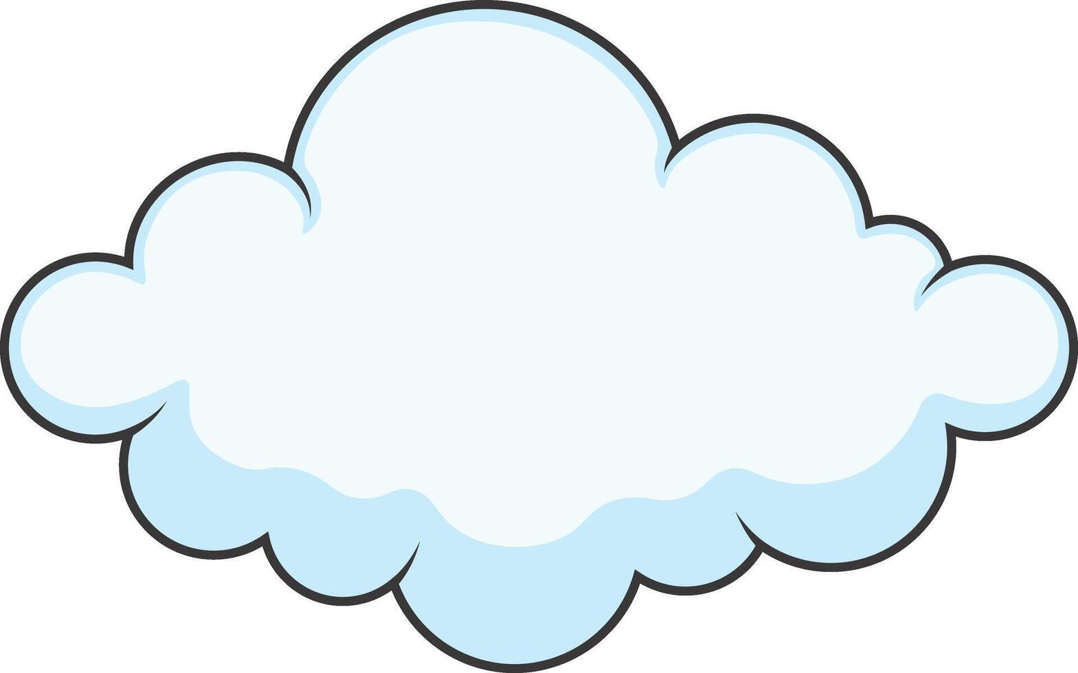 Cartoon Clouds on White Background. Cloudscape Element vector