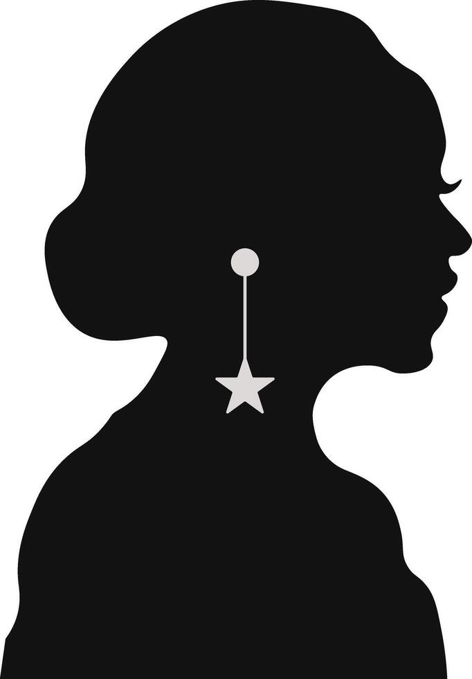 negro historia mes mujer silueta. con algunos accesorios. aislado gráfico diseño vector