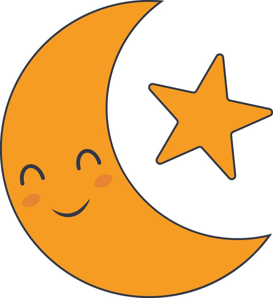 Kawaii Weather Icon. Cute Cartoon Character. Illustration Design vector