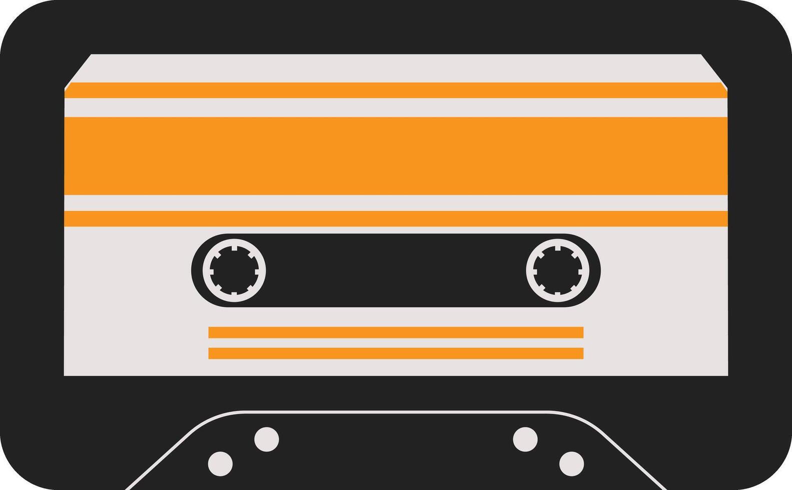 Retro Cassette Tape. Antique Radio Playback Cassette. in Vintage 90s Style vector