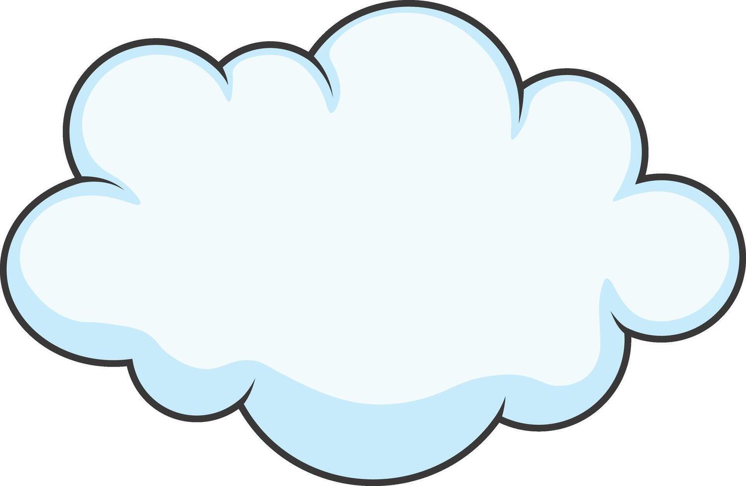 dibujos animados nubes en blanco antecedentes. Cloudscape elemento vector