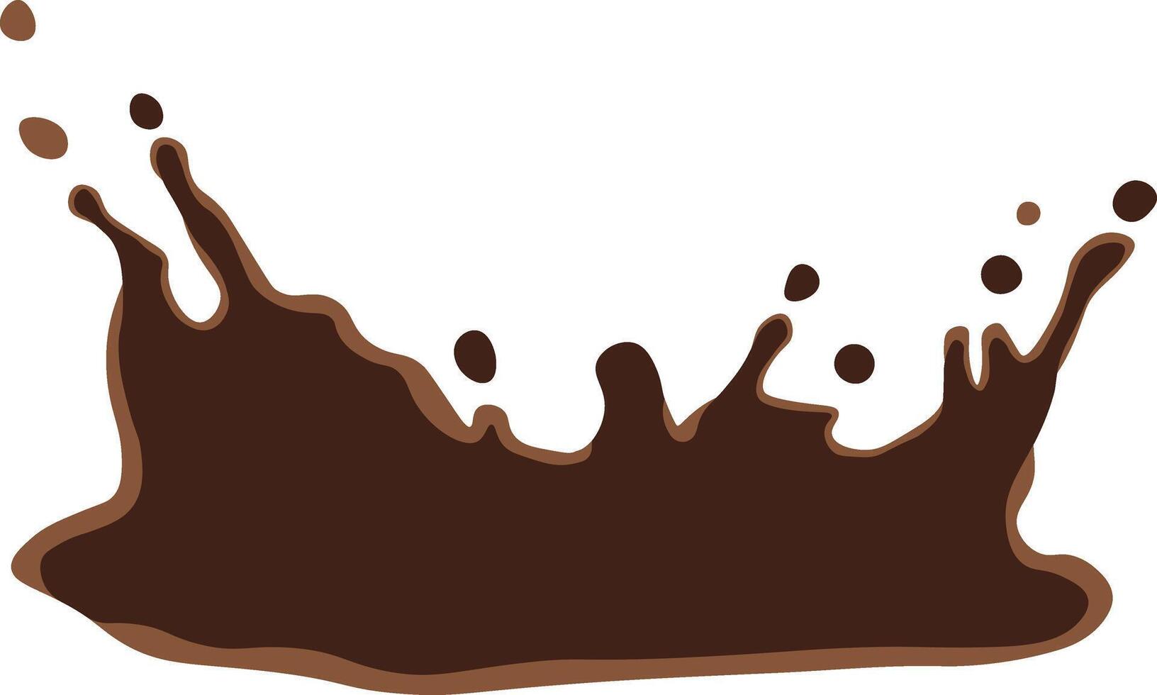Chocolate Splash on White Background. Melting Chocolate vector