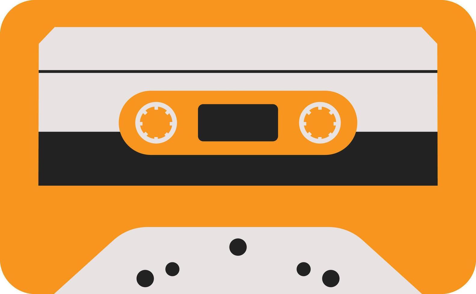 retro casete cinta. antiguo radio reproducción casete. en Clásico 90s estilo vector