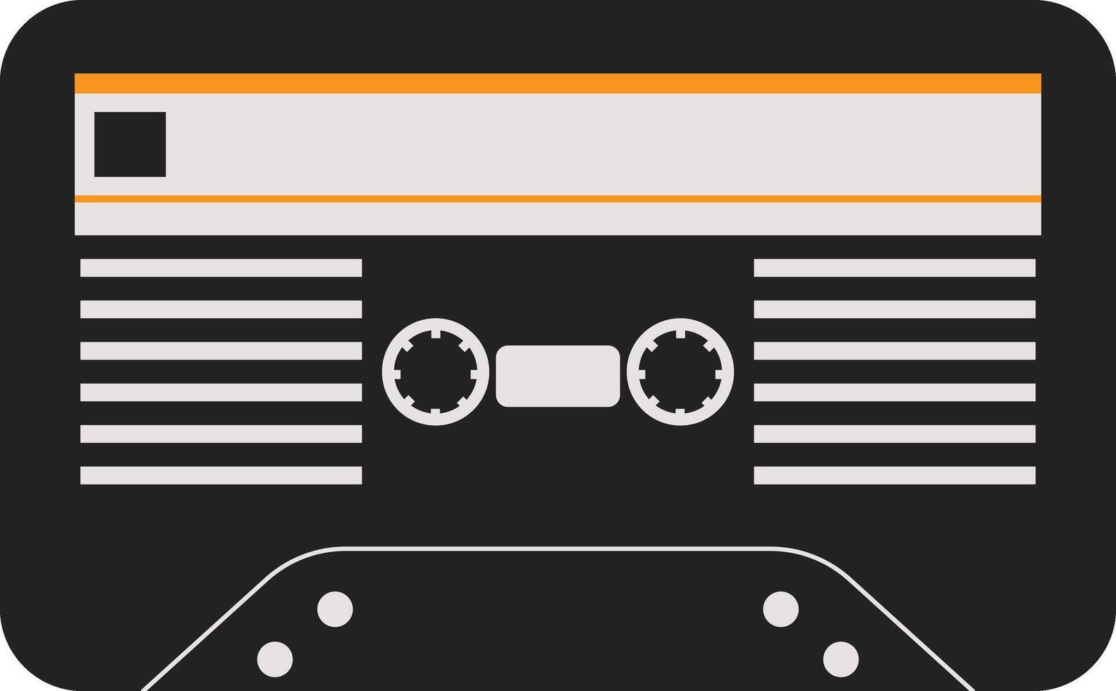 Retro Cassette Tape. Antique Radio Playback Cassette. in Vintage 90s Style vector