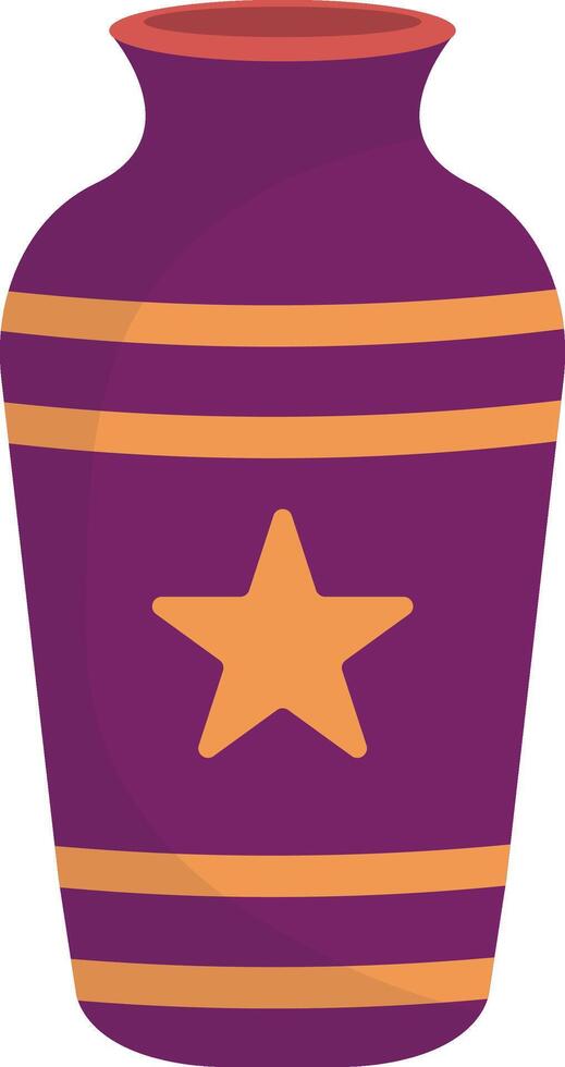 Ceramic Vase Illustration with Antique Design. vector