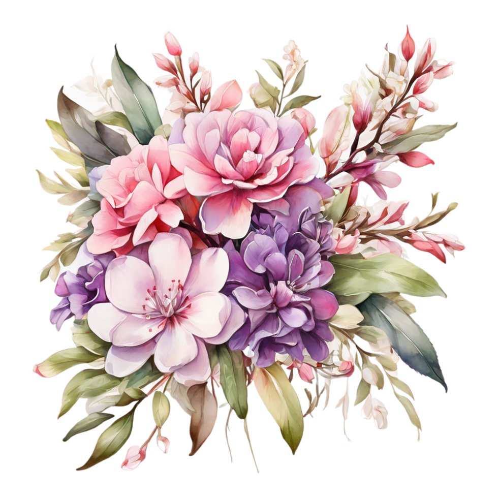 Watercolor Flower Bouquet png