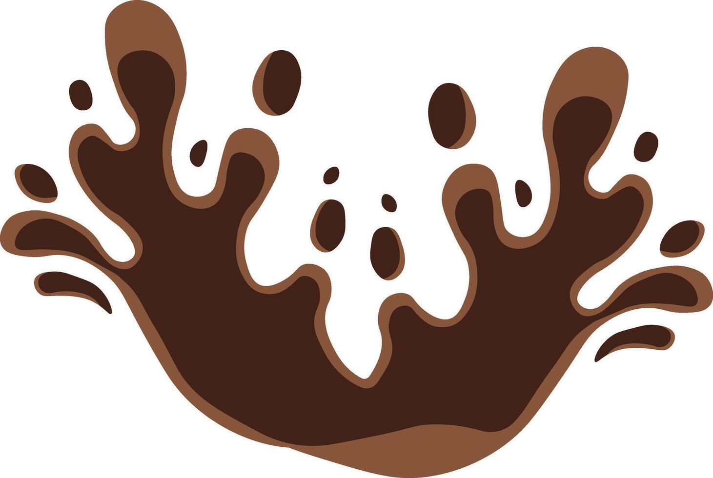 Chocolate Splash on White Background. Melting Chocolate vector