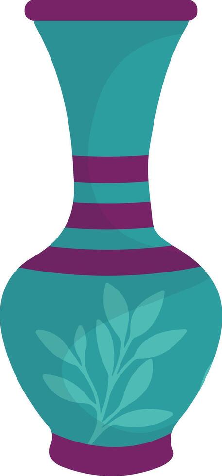Ceramic Vase Illustration with Antique Design. vector