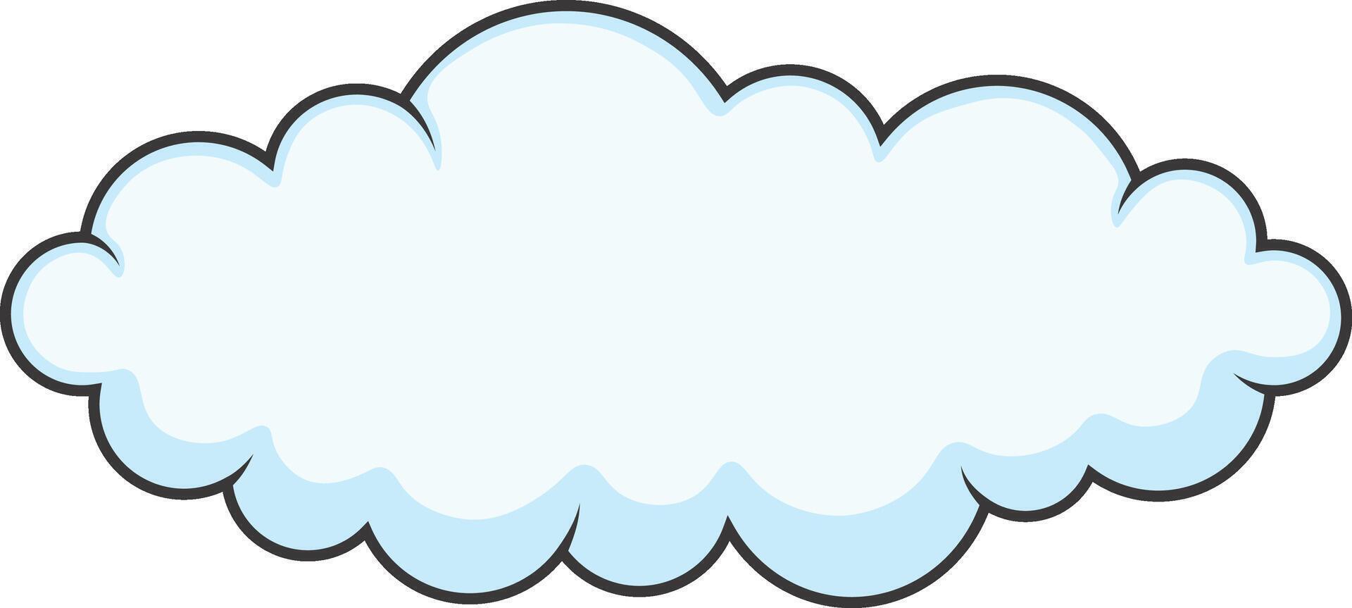 Cartoon Clouds on White Background. Cloudscape Element vector