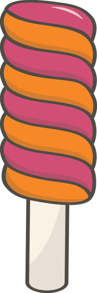 Delicious Sweet Candy on White Background. Cartoon Holiday Dessert. Illustration Element vector