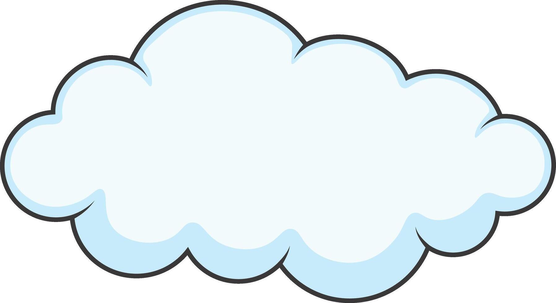 Cartoon Clouds on White Background. Cloudscape Element vector