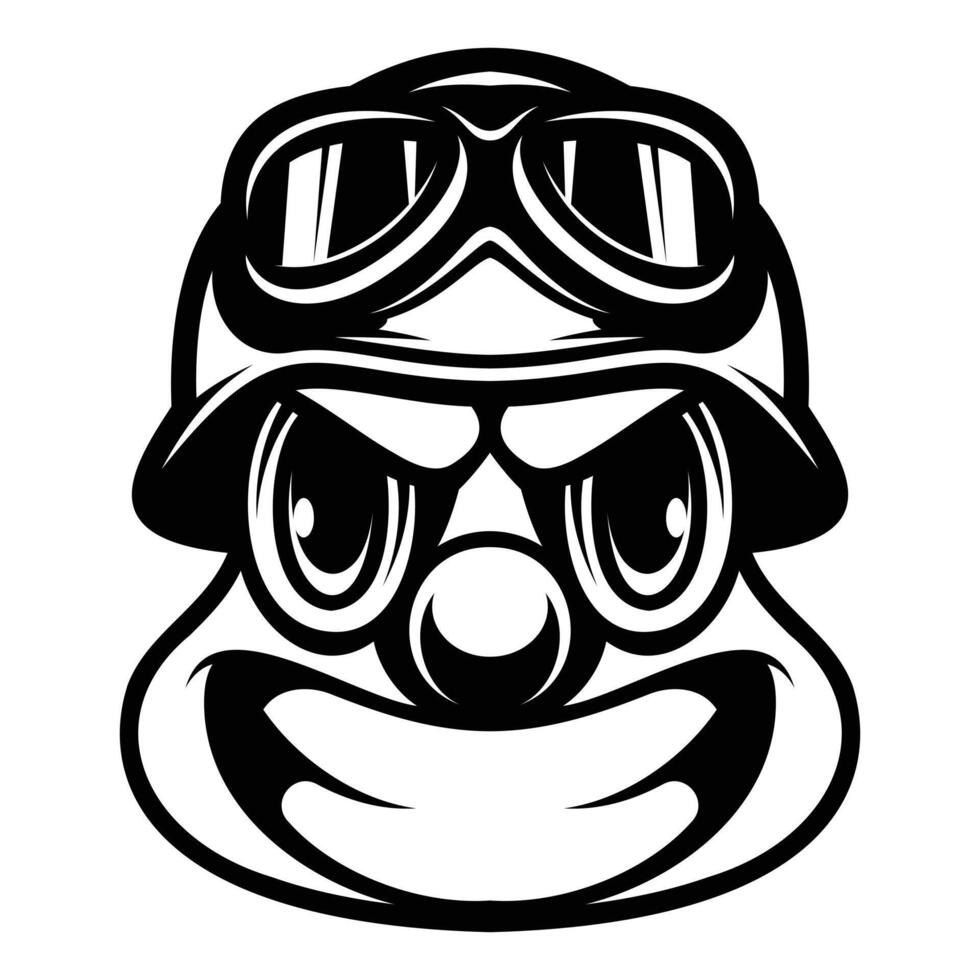Clown Helmet Outline Version vector