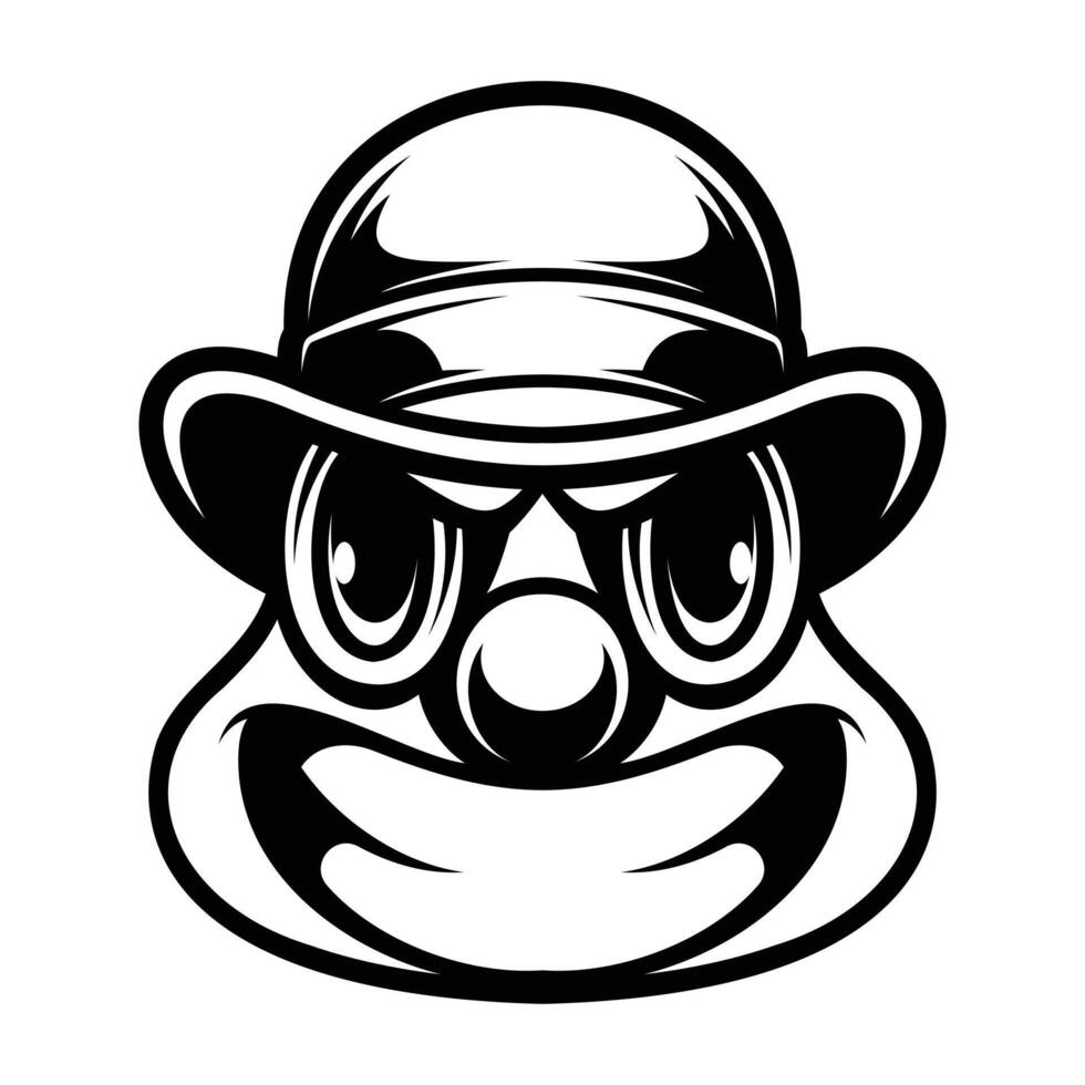 Clown Bow Hat Outline Version vector