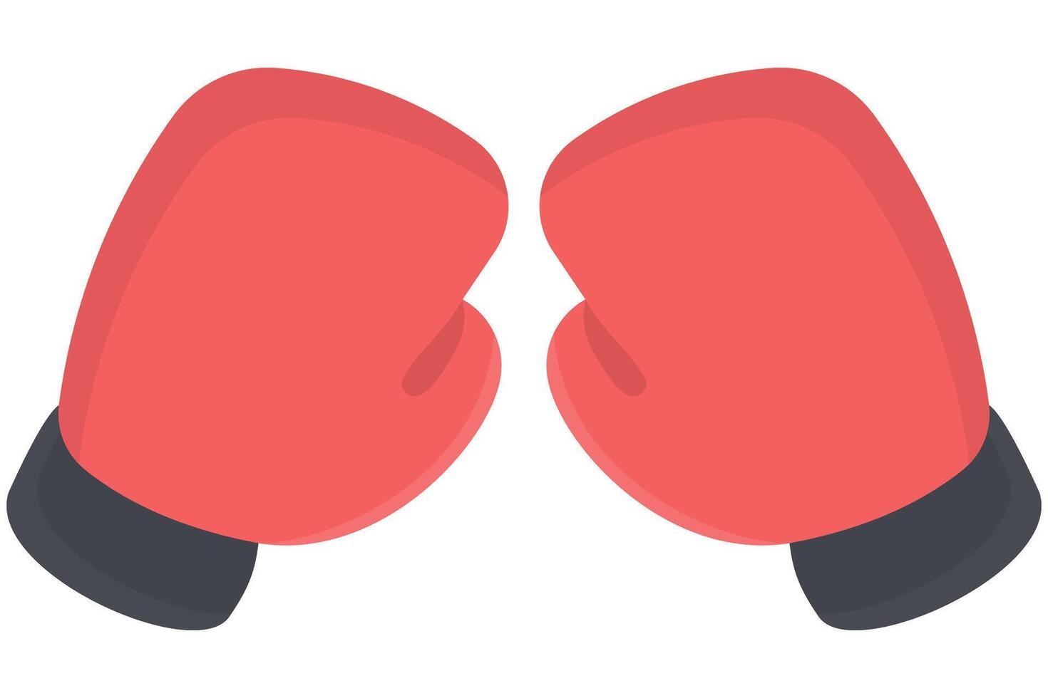 boxing gloves flat icon isolated on white background. vector