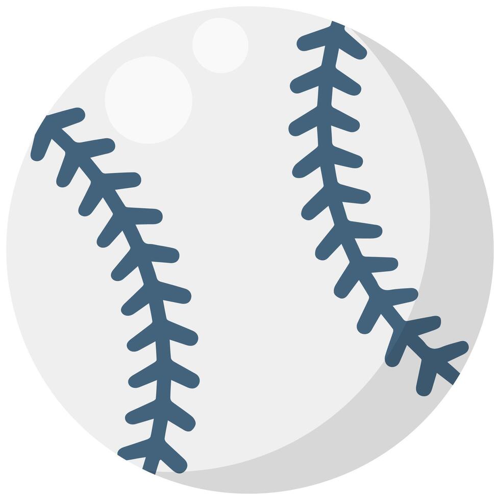 béisbol pelota plano icono ilustración aislado en blanco antecedentes. vector