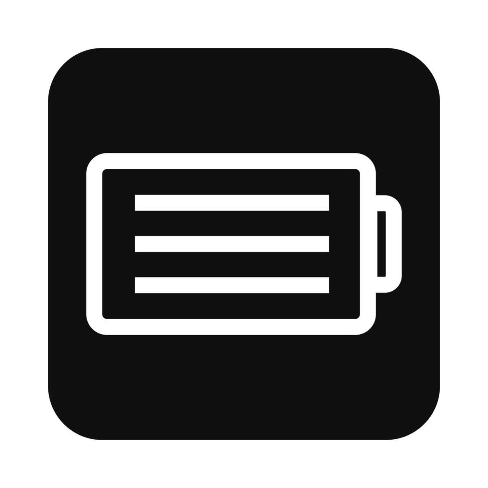 Battery icon in trendy flat design isolated on white background. vector